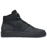 Nike Air Force 1 Ultra Flyknit Mid Herren Sportschuheschuhe Dunkel Grau/Schwarz