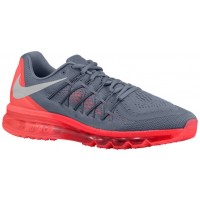 Herren Nike Air Max 2015 Cool Grau/Hot Lava/Hell Crimson/Weiß Sportschuhe