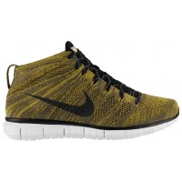 Nike Free Flyknit Chukka Herren Trainingsschuhe Tarp Grün/Seaweed/Gold Lead/Schwarz