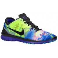 Nike Free 5.0 Tr Fit 5 Print Schwarz/Violett/Foto Blau Damen Laufschuhe