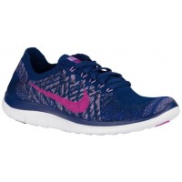 Nike Free 4.0 Flyknit Mutig Blau/Fuchsie Glühen/Game Royal Damen Trainingsschuhe