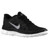 Nike Free 5.0+ Schwarz/Dunkel Grau/Weiß/Metallic Silber Damen Trainingsschuh