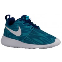 Nike Roshe One Print Premium Weiß/Dunkel Royal Blau Damenschuhe