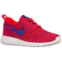 Nike Roshe One Flyknit Damen Sneakers Hell Crimson/Persisch Violett/University Rot/Weiß