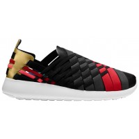 Nike Roshe One Slip N7 Schwarz/Anthrazit/Metallic Gold/University Rot Damen Sportschuhe