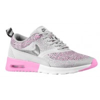 Nike Air Max Thea Print Damensneake Wolf Grau/Rot Violett/Weiß/Anthrazit