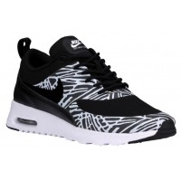 Nike Air Max Thea Print Damen Laufschuhe Schwarz/Weiß/Metallic Silber