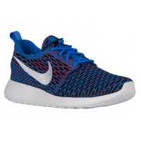 Nike Roshe One Flyknit Foto Blau/Weiß/University Rot/Schwarz Damen Laufschuhe