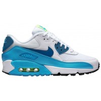 Nike Air Max 90 Essential Damen Sportschuhe Weiß/Grün Abgrund/Blau Lagoon