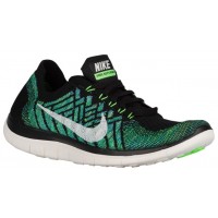 Nike Free 4.0 Flyknit Damen Sportschuhe Schwarz/Voltage Grün/Lucky Grün/Sail