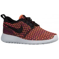 Nike Roshe One Flyknit Damen Sneakers Anthrazit/Schwarz/Farbig Perle/Hyper Orange