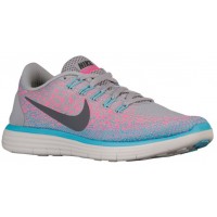 Nike Free Rn Distance Damen Laufschuhe Wolf Grau/Dunkel Grau/Rosa Blast/Polarized