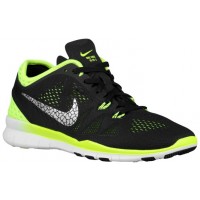 Damen Nike Free 5.0 Tr Fit 5 Breathe Schwarz/Volt/Metallic Silber Sportschuhe