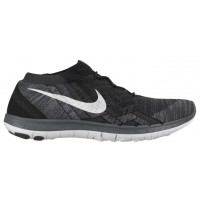 Nike Free 3.0 Flyknit Schwarz/Weiß/Anthrazit Damen Laufschuh 