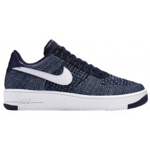 Nike Air Force 1 Ultra Flyknit Low Obsidian/Weiß/Blau/Rein Platin Herren Basketball