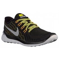 Nike Free 5.0 2015 Schwarz/Metallic Silber/Anthrazit/Schall Gelb Herren Trainingsschuhe