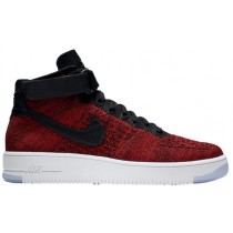 Nike Air Force 1 Ultra Flyknit Mid Herren Trainers University Rot/Team Rot/Schwarz/Weiß