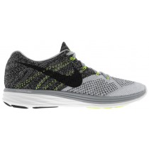 Herren Nike Flyknit Lunar 3 Wolf Grau/Schwarz/Weiß/Volt Trainingsschuhe