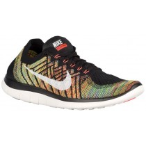 Herren Nike Free 4.0 Flyknit 2015 Schwarz/Hyper Orange/University Blau/Sail Sports