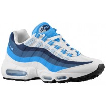 Nike Air Max 95 No Sew Herren Running Schuhe Weiß/Foto Blau/New Schiefer/University Blau