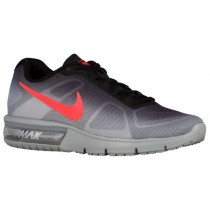 Nike Air Max Sequent Herren Laufschuh Metallic Silber/Schwarz/Dunkel Grau/Hell Crimson