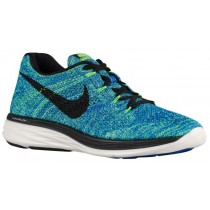 Nike Flyknit Lunar 3 Herren Trainingsschuhe Rennfahrer Blau/Voltage Grün/Sail/Schwarz