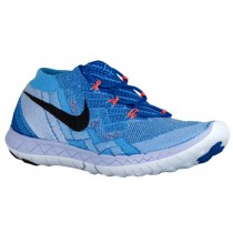 Nike Free 3.0 Flyknit Rennfahrer Blau/University Blau/Blau Tönung/Schwarz Damen Sneakers