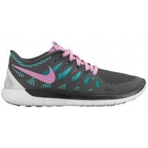Nike Free 5.0 2014 Dunkel Grau/Licht Magenta/Hyper Türkis Damen Sneakers