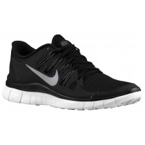 Nike Free 5.0+ Schwarz/Dunkel Grau/Weiß/Metallic Silber Damen Trainingsschuh