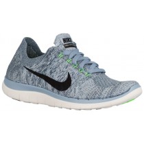 Nike Free 4.0 Flyknit Blau Grau/Sail/Voltage Grün/Schwarz Damen Sportschuhe