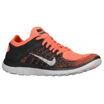 Nike Free 4.0 Flyknit Damen Running Schuhe Hell Mango/Midnacht Fog/Weiß