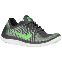 Nike Free 4.0 Flyknit Dunkel Grau/Voltage Grün/Ghost Grün Damen Running Schuhe
