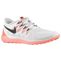 Nike Free 5.0 2014 Damen  Laufschuhe Weiß/Schwarz/Hell Mango/Rein Platin