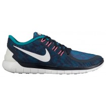 Nike Free 5.0 2015 Print Damen  Laufschuhe Dunkel Obsidian/Summit Weiß/Strahlend Smaragd/Rosa
