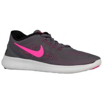 Nike Free Rn Dunkel Grau/Schwarz/Cool Grau/Rosa Blast Damen Laufschuh
