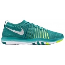 Damen Nike Free Transform Flyknit Deutlich Jade/Weiß/Rio Knickente/Voltage Grün Sneakers