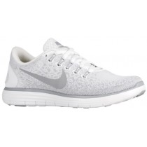 Nike Free Rn Distance Damen Laufschuhe Weiß/Wolf Grau/Rein Platin