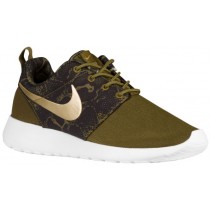 Damen Nike Roshe One Print Miliz Grün/Sail/Schwarz/Metallic Gold Sportschuhe