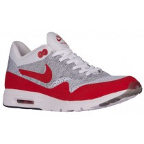 Nike Air Max 1 Ultra Flyknit Weiß/University Rot/Rein Platin Damen Laufschuh