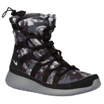 Nike Roshe One Hi Print Winterized Sneakerboot Schwarz/Rein Platin/Cool Grau/Dunkel Grau Damen Sneakers