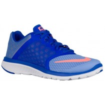 Nike Fs Lite Run 3 Damen Laufschuhe Kreide Blau/Rennfahrer Blau/Weiß/Atomar Rosa