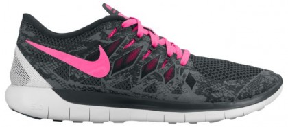 Nike Free 5.0 2014 Damenschuhe Anthrazit/Hyper Rosa/Schwarz