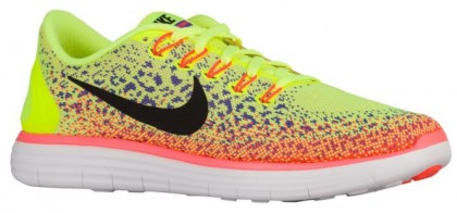 Herren Nike Free Rn Distance Volt/Schwarz/Persisch Violett/Hyper Orange Sports