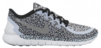 Nike Free 5.0 2015 Print Porpoise/Cool Grau/Weiß/Reflektierend Silber Damen Trainingsschuhe