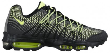 Nike Air Max 95 Ultra Jcrd Herren Laufschuhe Schwarz/Dunkel Grau/Metallic Silber/Volt