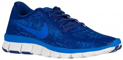Nike Free 5.0 V4 Ns Print Dunkel Royal Blau/Weiß/Soar Damen Runningschuh
