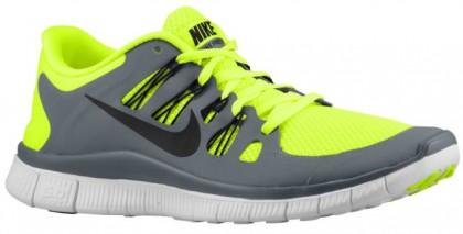 Nike Free 5.0+ Volt/Cool Grau/Summit Weiß/Schwarz Herren Laufschuhe