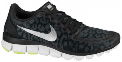 Nike Free 5.0 V4 Schwarz/Anthrazit/Volt/Metallic Silber Damen Sneakers