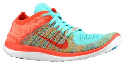 Nike Free 4.0 Flyknit N7 Damen Running Schuhe Hyper Türkis/Hell Crimson/Neon Türkis