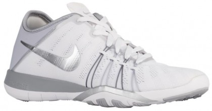 Damen Nike Free Tr 6 Weiß/Metallic Silber/Wolf Grau Damen-Trainingsschuh